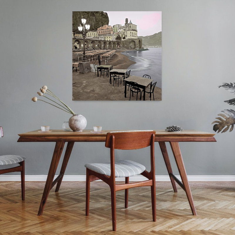 Atrani Caffe 5, art de l'architecture côtière, H 32 po x l 32 po