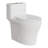 ADA Comfort Height One Piece Elongated Toilet - Dual Flush 0.8/1.28 GPF - Modern White Ceramic - Soft Close Seat - Powerful Top-Mounted Flush - Compact Commercial Grade Design - 3/4.8L Dual-row Top-mounted Flushing, White