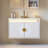 36" Floating Bathroom Vanity Set With Led Lighting, Wall-Mounted Mirrored Medicine Cabinet With Large Storage For Bathroom, White