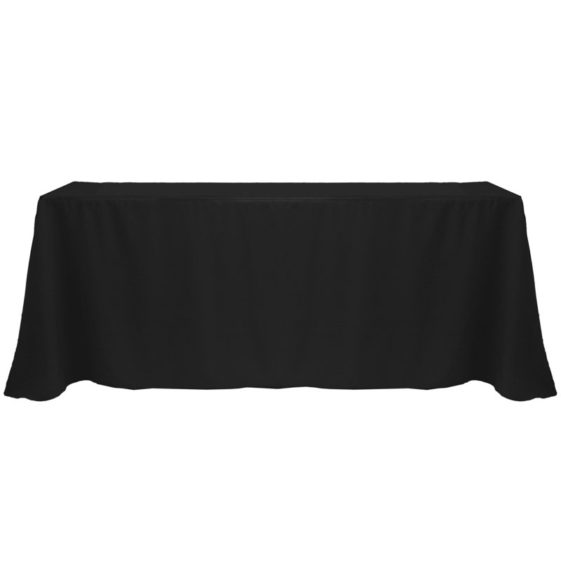 Solee Solid Color Tablecloth, 108" x 132", 1, Black