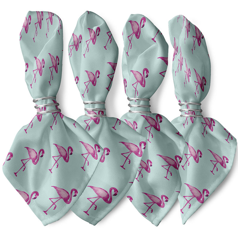 Ensemble de serviettes 4 pièces Josefien Flamingo, Bleu