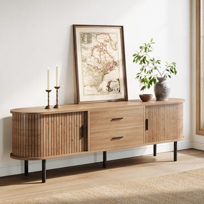 Manufactured Wood TV Stand with Adjustable Shelving