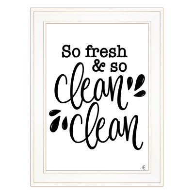 So Clean Clean Framed Wall Art for Living Room, Home Wall Decor By Fearfully Made Creations