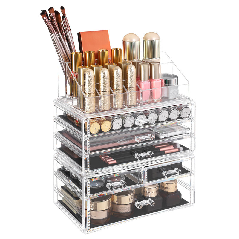 23.8x15.3x29.6cm Plastic Makeup Organiser