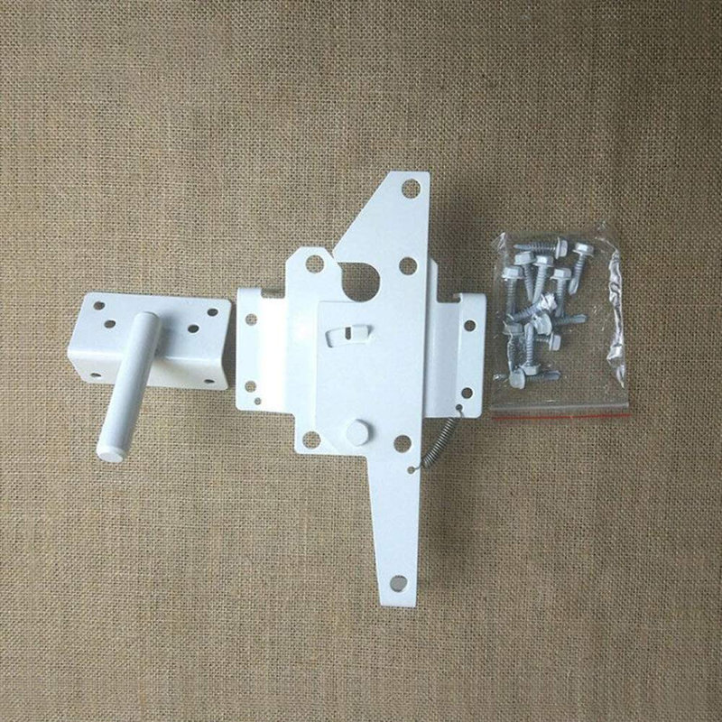 Loquet de clôture en vinyle, Blanc, H 9,8 po x l 5,8 po x P 3,9 po