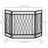 Alescia 3 Panel Steel Fireplace Screen