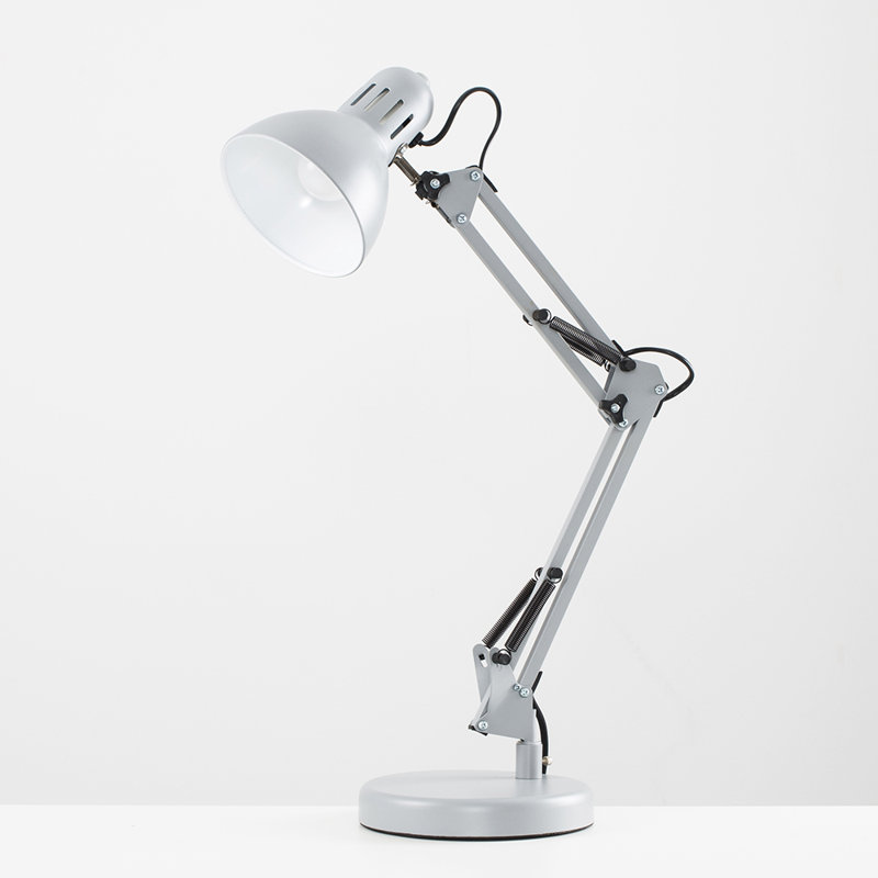 Shaina Metal Desk Lamp, No, Cool Grey