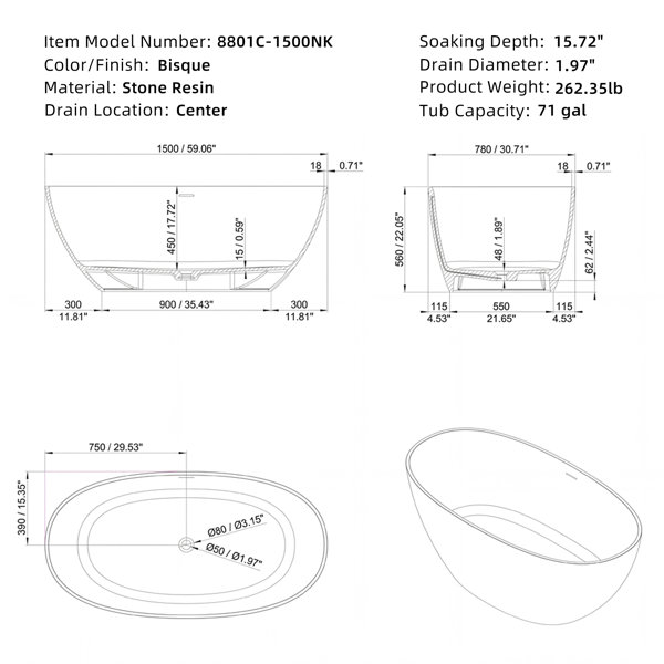 Dimensions du produit