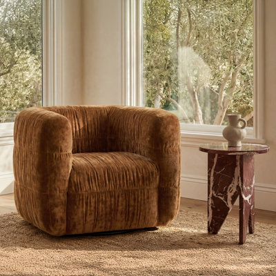 Chaise pivotante Robson Caramel