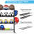 Adjustable Rolling Ball Storage Rack with Baseball Bat Holder