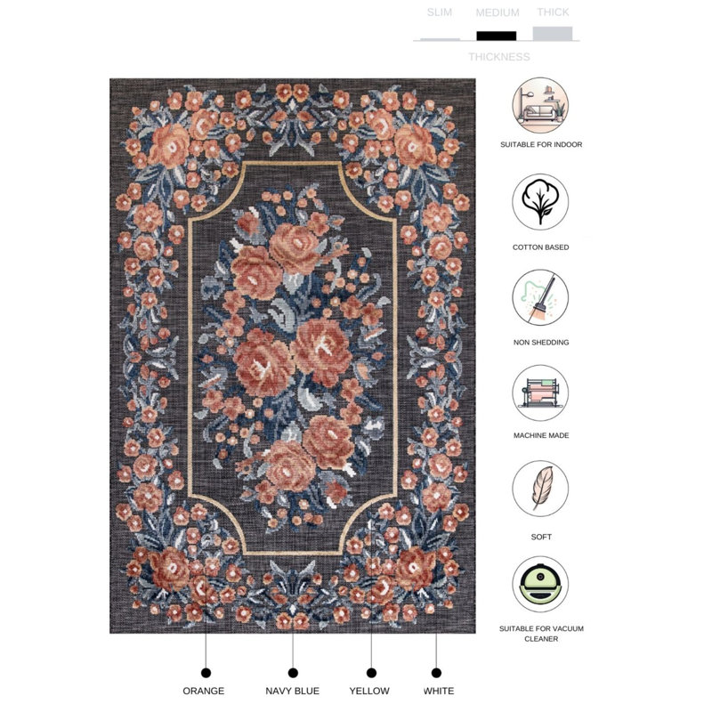 Aba Indoor Rug, Rectangle 6'6" x 9'7"