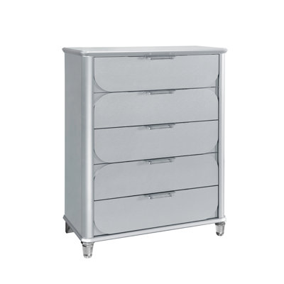 Commode argentée LAURA