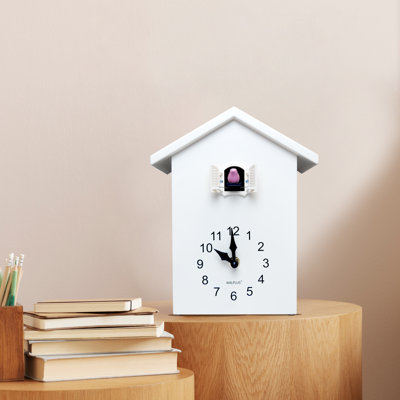Analog Battery-Operated Alarm Tabletop Cuckoo Clock
