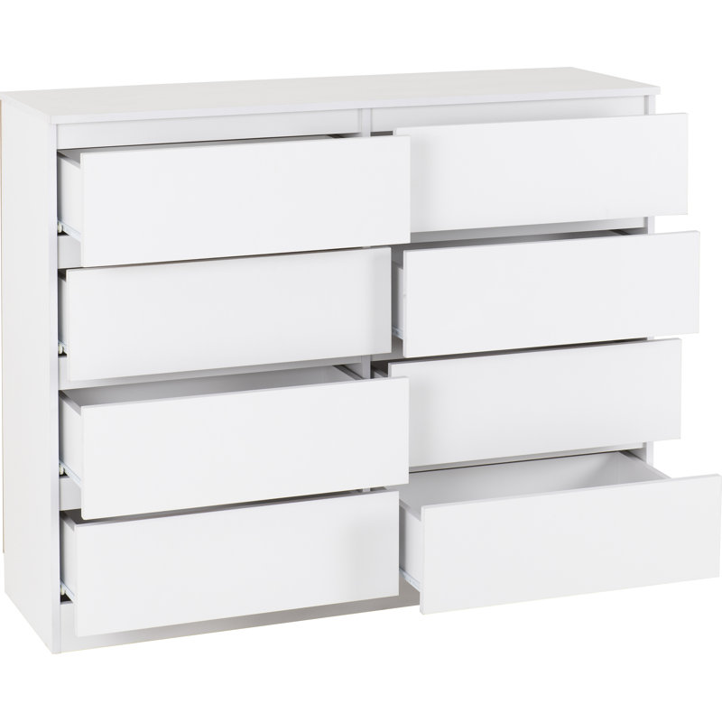 Braunstein 8 Drawer Chest Of Drawers, White