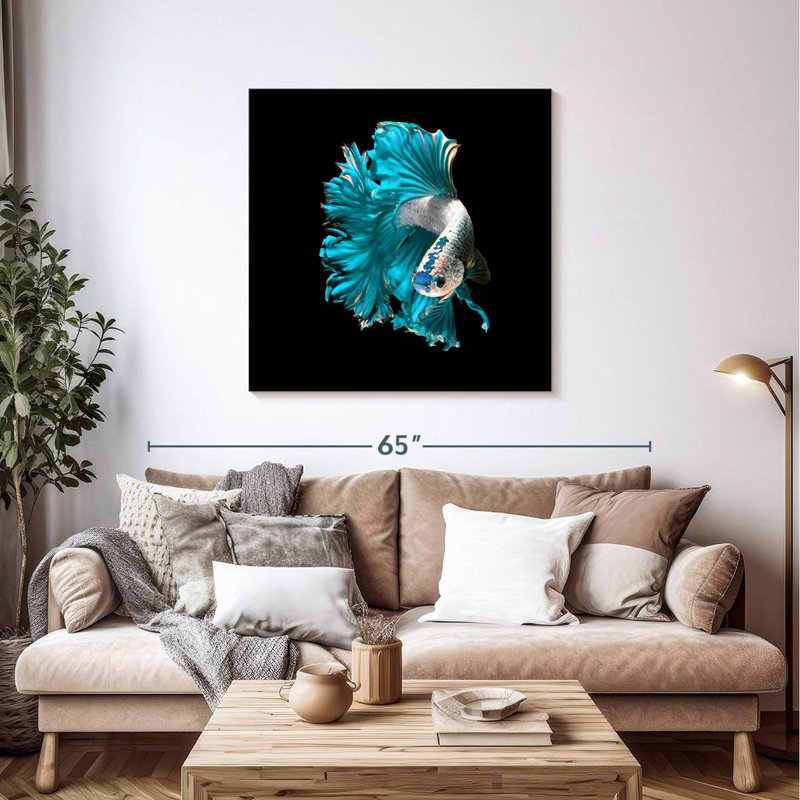 Brampt Plush Fighter Fish, 39" H x 39" W
