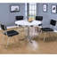 Table de salle à manger ronde blanche et élégante, de 42 po de largeur x 30 po de hauteur, pour chambre à coucher, élégante, H W L, polyvalente