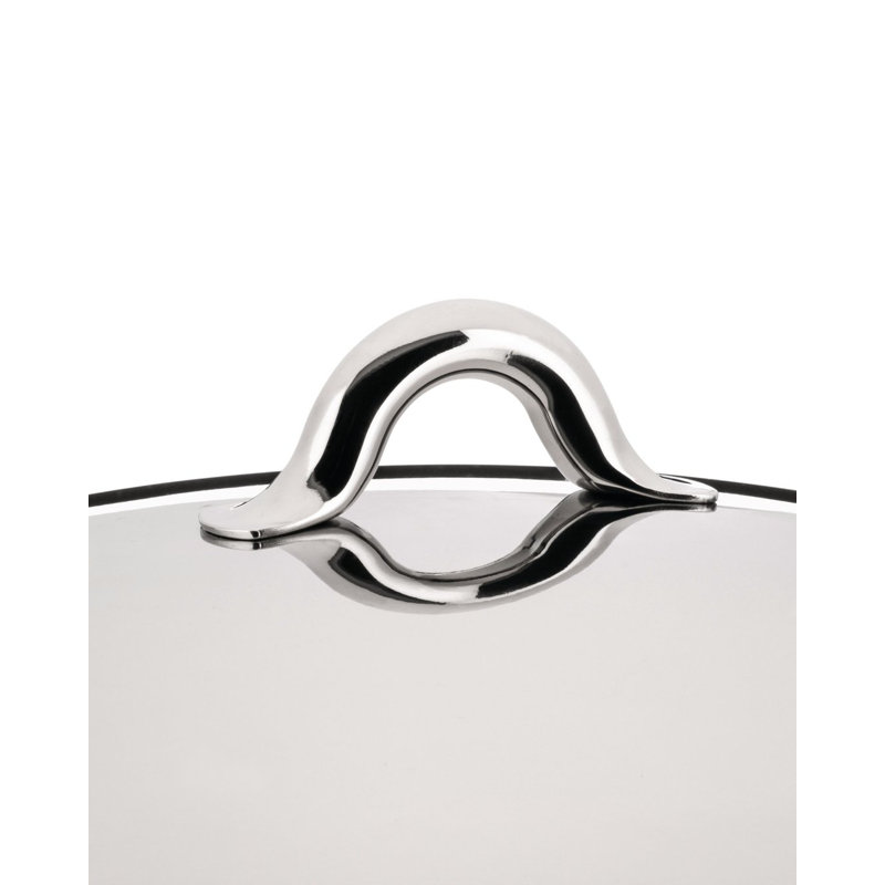 Alessi Mami Stainless Steel (18/10) Lid, Small / 14 cm./5.5-In. Dia, Mirror Polished