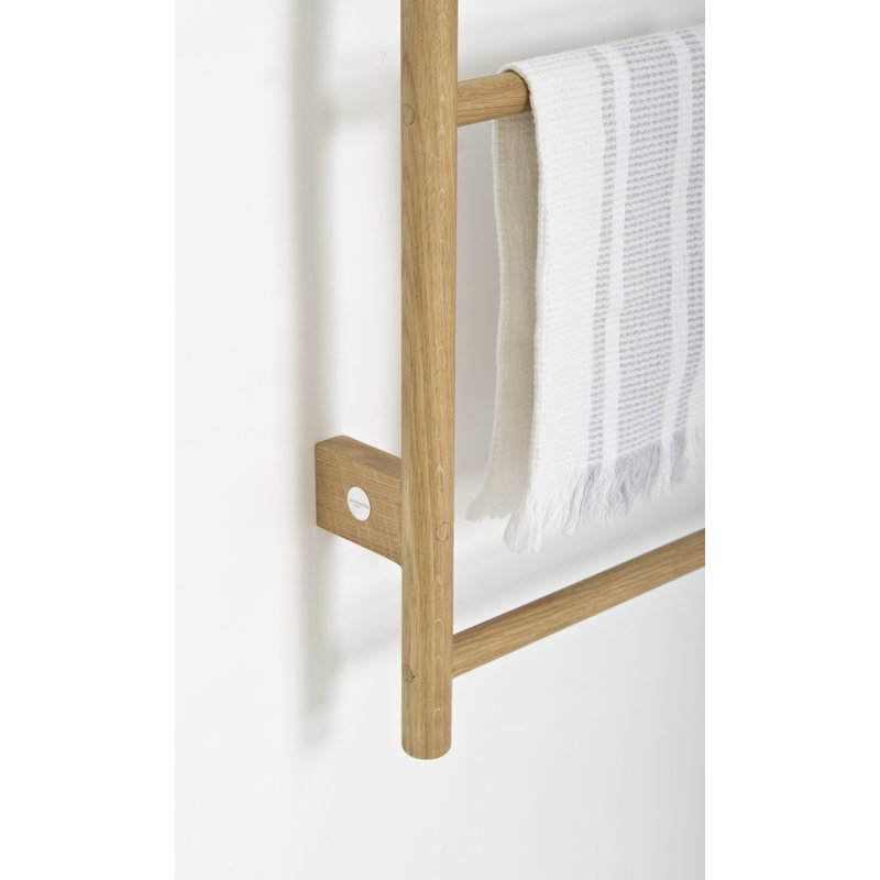 Mendocino Wood 4 Wall Towel Rack, Natural Bamboo