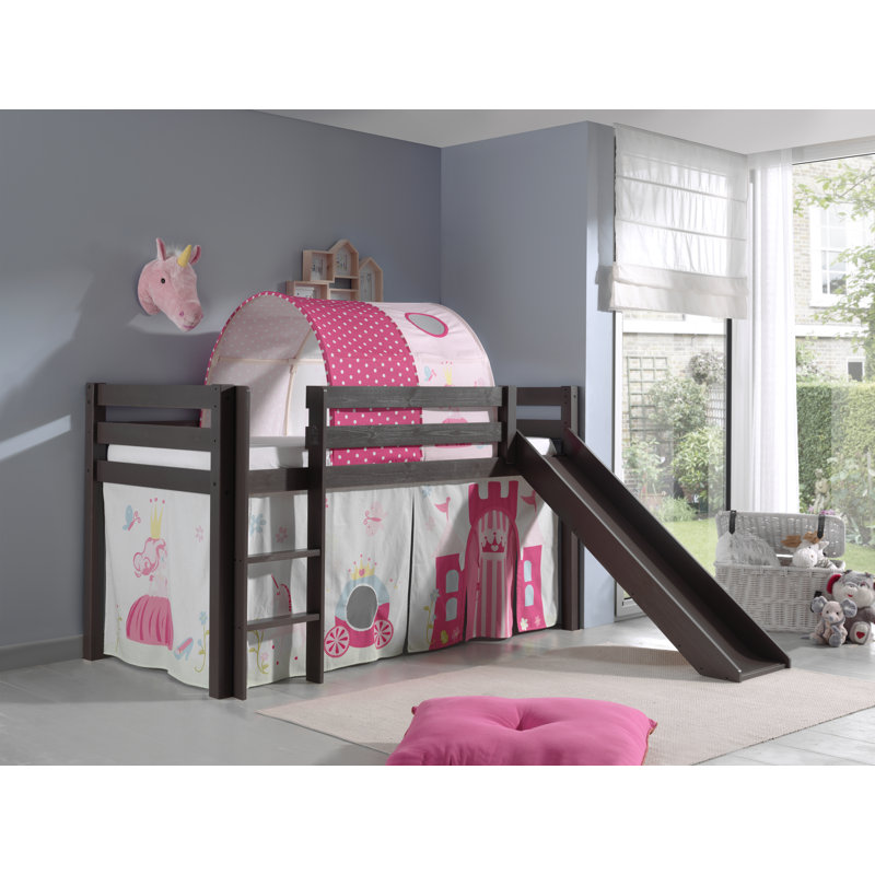 Pino European Single Mid Sleeper Bed, 210 x 218 cm, Standard, Beige