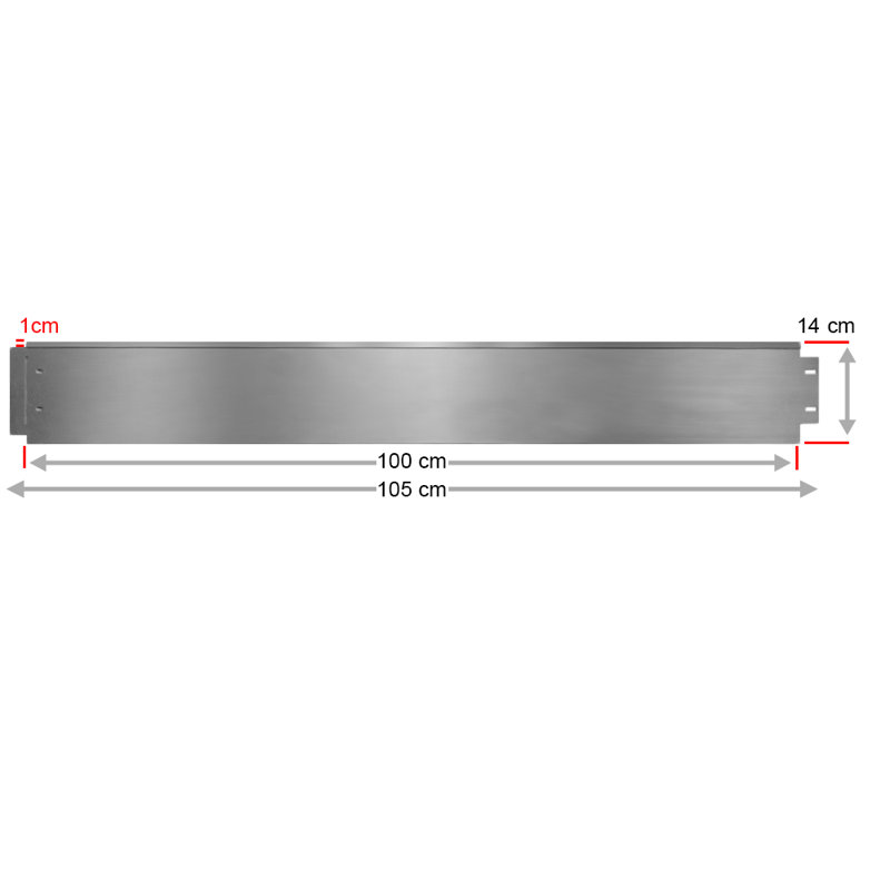 Bowerville 35.56cm H x 254cm W Silver Metal Lawn Edging