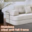 Canapé de 104 po sans os, canapé modulaire compressé avec méridienne, canapé modulaire à assise profonde et canapé modulaire en chenille avec mousse à mémoire de forme, sans assemblage requis-1231590536-1231590542