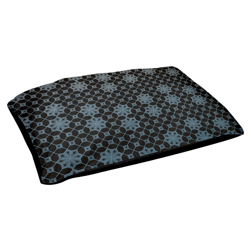 Coussin pour chien Byrge, Petit (l 29,5 po x P 19,5 po x H 9,5 po), Bleu / Noir