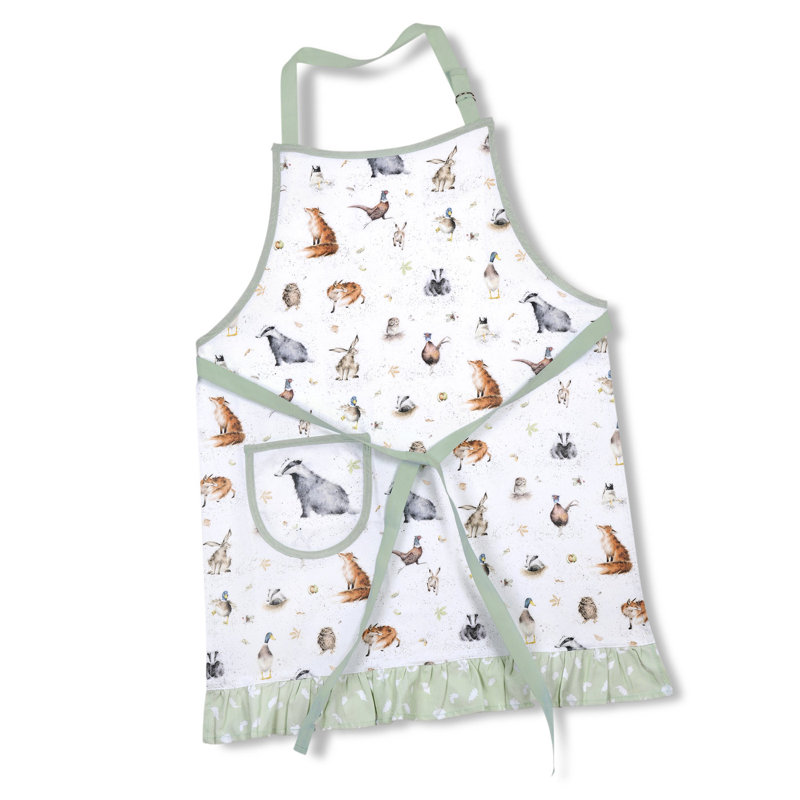 Cotton Drill Apron with Mixed Animals Design