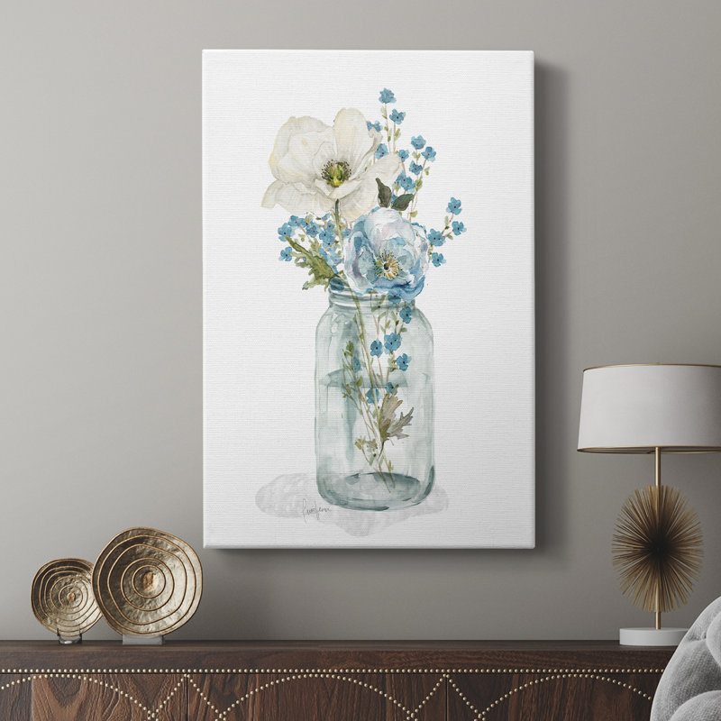 Mason Jar Blues I - galerie sur mesure Cavas, H 18 po x l 12 po