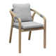 Joly Wood Outdoor Stacking Dining Armchair with Cushion