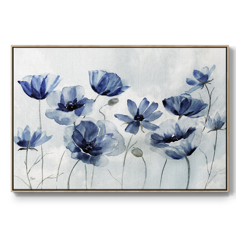 Indigo Spring Awakening, reproduction d'art sur toile, H 25 po x l 37 po x P 2 po, Naturel