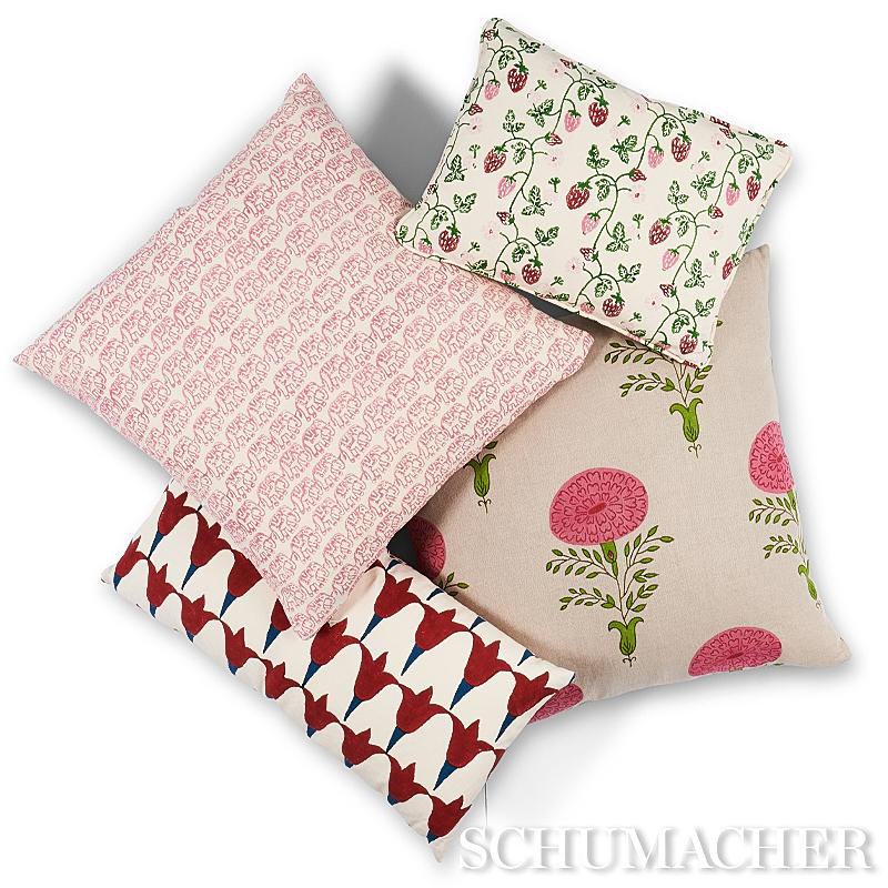 Schumacher x Molly Mahon Ellies + Garden Path Pillow, 18" x 18"