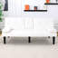 Lit blanc de 67 pouces avec transformation en un clic et rembourrage en éponge pour un porte-gobelet confortable, plusieurs espaces appropriés