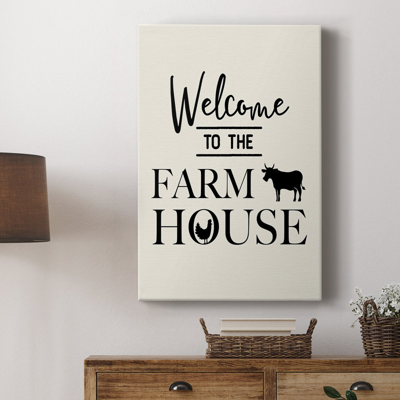 Bienvenue à la ferme - galerie Cavas sur mesure, H 27 po x l 18 po