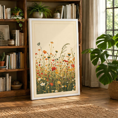 Wildflower Meadow Botanical 1 Piece Wrapped Canvas Wall Art