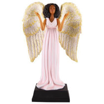 Somber Memorial Angel Figurine 8 Inch High