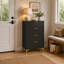 Commode 4 tiroirs, commode, commode de chambre à coucher - noir-1925313839