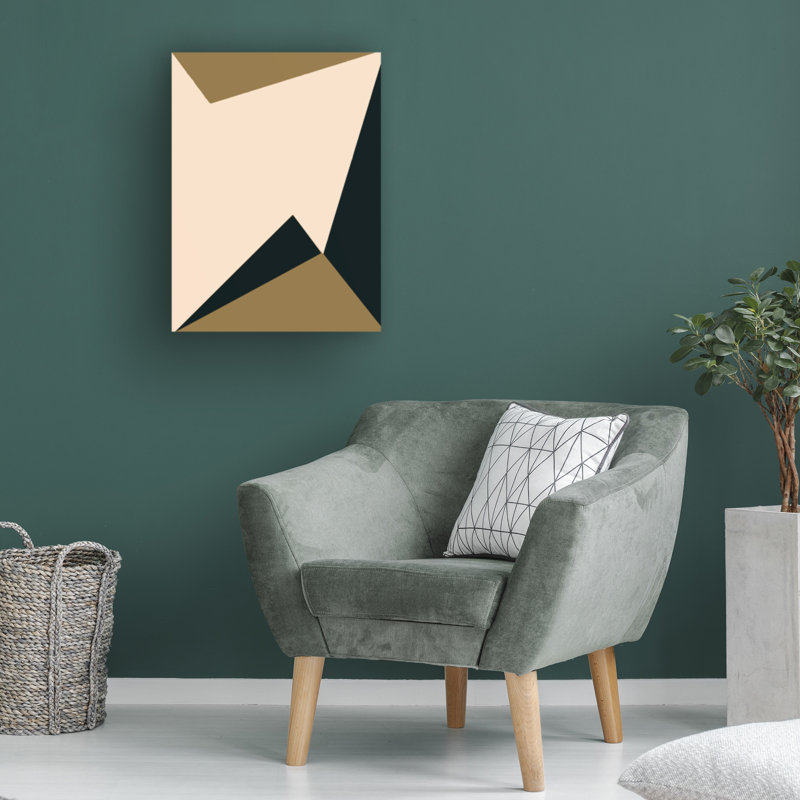 Art sur toile triangulaire boliné, H 35 po x l 47 po