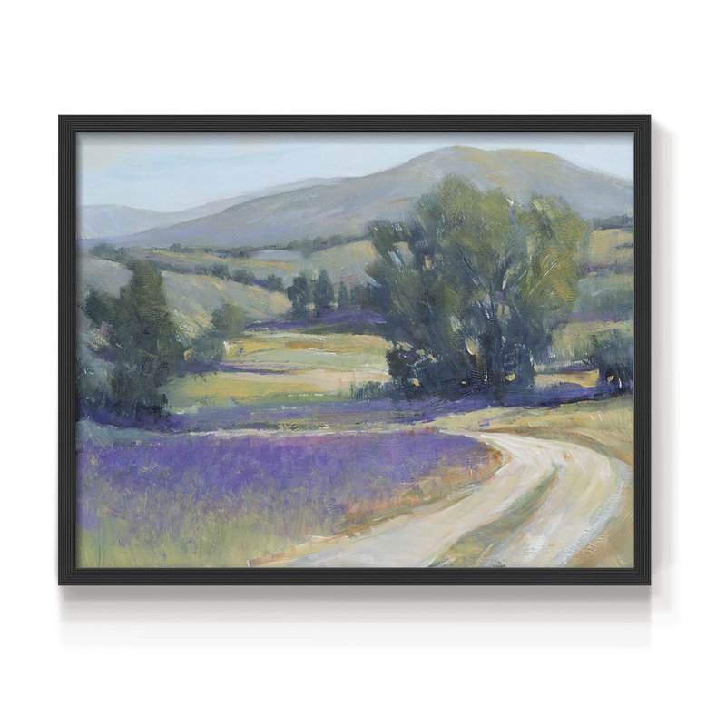 Lavande pré I - reproduction encadrée - réaménageable, H 22 po x l 28 po, Noir, noir, noir, noir