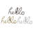 Aluminum Metal Hello Multi Colored Decorative Sign Set