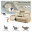 Canapé inclinable en cuir beige