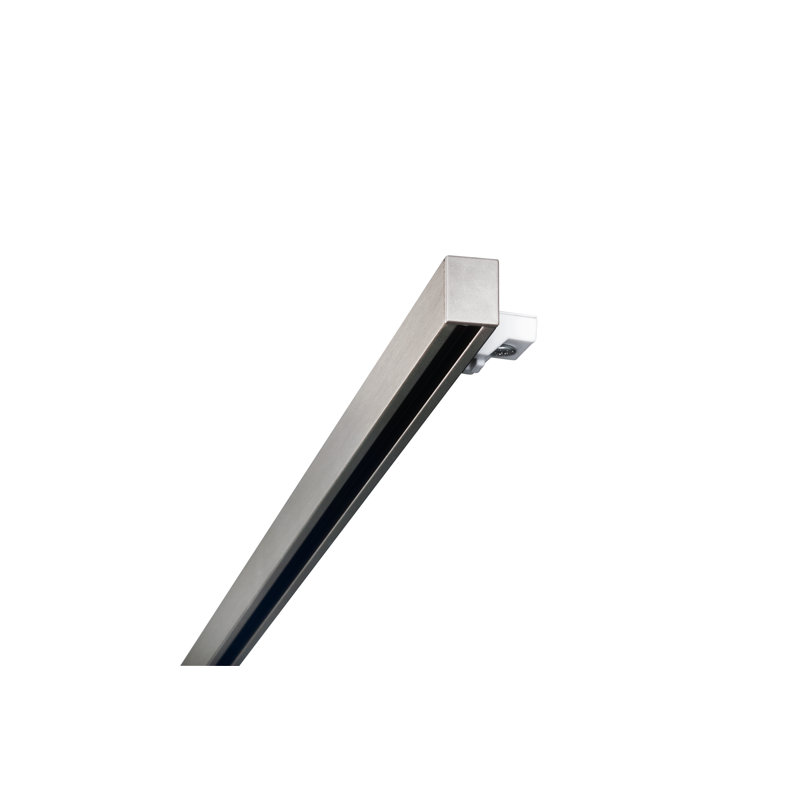 Fit Curtain Track and Hardware Set, Stainless steel look, 240 cm