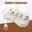 Canapé modulaire courbé 94,49 po 3 places-261015009