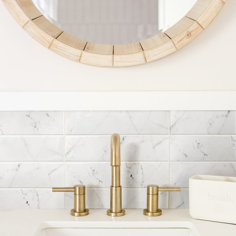 Classico Carrara 3" x 12" Ceramic Stone Look Subway Wall Tile