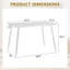Table de salle à manger rectangulaire moderne, verre et panneau de fibres à densité moyenne, design minimaliste pour les petits espaces