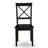 5 Piece Dining Set Includes a Round Kitchen Table with Pedestal and 4 Dining Chairs, Black