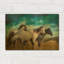 « Troupeau de chevaux sous un ciel étoilé » par Bluebird Barn, décoration murale en métal doré, 40,6 x 30,5 cm-494277124