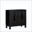 Buffet 31,5 pouces de style Mid-Century moderne avec ajouré sculpté et tablette réglable