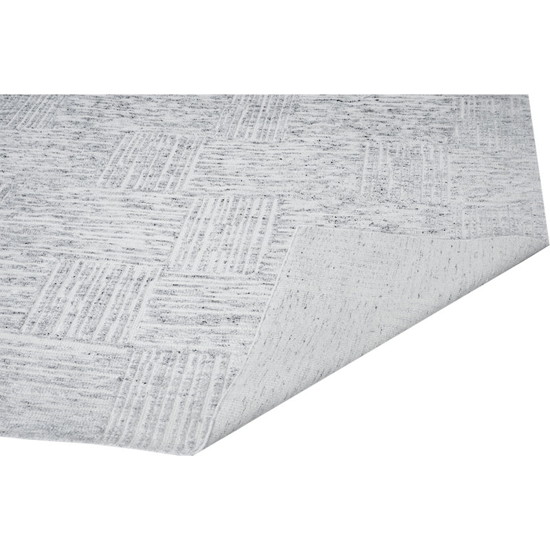 Wool Area Rug in Gray, Rectangle 6' x 9'