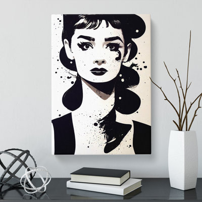 CAN-V0523-2928X Woman Paint Splatter Vol.2 1 Piece Wrapped Canvas Wall Art