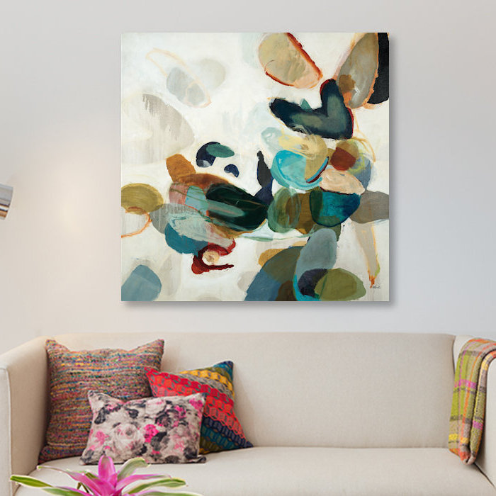 " Stone Pattern I ", 37" H x 37" W x 1.5" D, Wrapped Canvas, No Mat